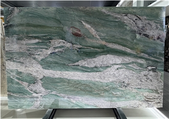 Green Natural Quartzite Slabs Interior Decors