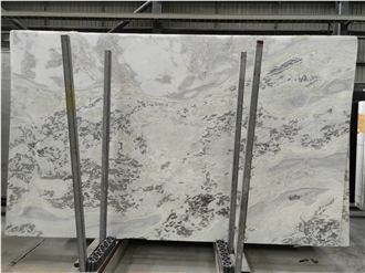 Imperial Picasso White Marble Slabs