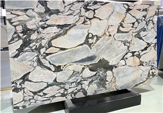 Luxury Bulgari Pink Marble Slabs