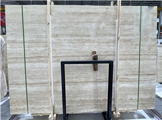 Polished Super White Travertine Slabs For Indoor And Outdoor