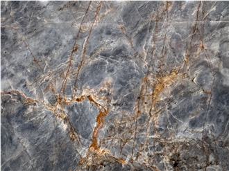 Provence Grey Marble With Gold Veins Slabs  Pattern