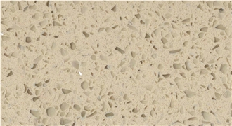 Sparkling Beige Quartz Yellow Sparkle Crystal   Quartz Tiles