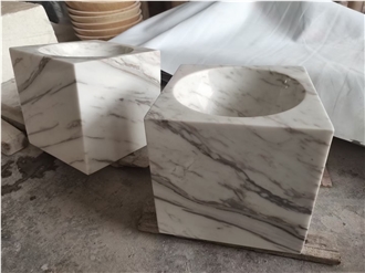 White Marble Bath Accessories Bathroom  Wash Basin