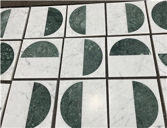India Green And Carrara White Mosaic Pattern