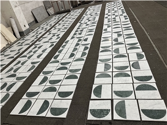 India Green And Carrara White Mosaic Pattern
