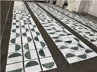 India Green And Carrara White Mosaic Pattern