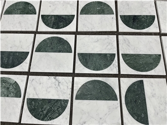 India Green And Carrara White Mosaic Pattern