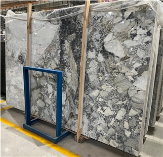 Titanic Storm Ocean Blue Galaxy Marble Slabs