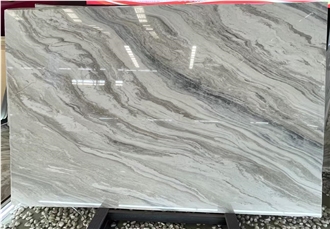 White Shadow Marble Slab RIVER BLUE Marble Slabs