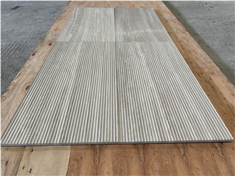 White Wooden Marble - Chenille White Marble Fluted Tiles