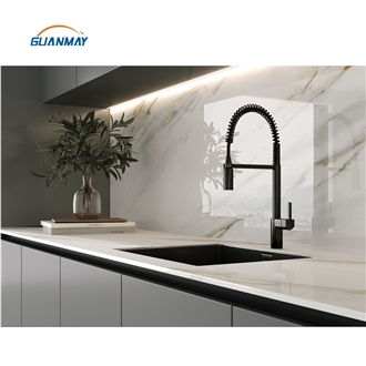 Calacatta White Sintered Stone Kitchen Countertops