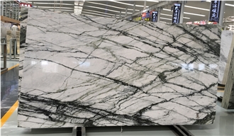 Chinese Gent White Marble Natural Stone Slabs Tiles