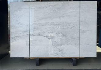 China Ice Flower White Marble Big Slabs Fortiles