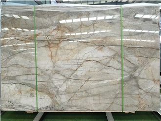 Polished Silver River Marble Slab Wall Tiles