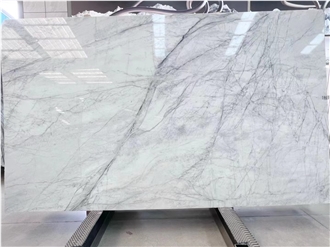 Polished Zermatt White Marble Grey Veins Wall Tiles