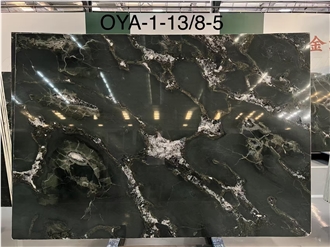 Peacock Green Marble Slabs