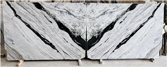 Panda White Marble Polished Slabs