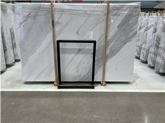 Volakas White Marble Slabs Tiles - Polished