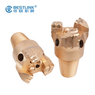 3 Wing PDC Concave Drill Bits For Stone Work Coal Mining