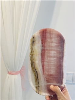Luxury Pink Onyx Jewelry Dishes Home Decoration Product