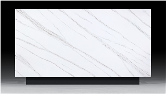 White Solid Surface Slabs Wave Veins Popular Style