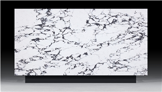 White Statuario Quartz Slabs Popular Style Factory Price