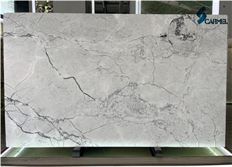 Brazil Stunning Super White Quartzite Arabescato Big Slabs