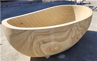 Wooden Sandstone Bathtub