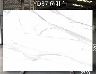 Calacatta White Marble Artificial Stone Slabs In Stock