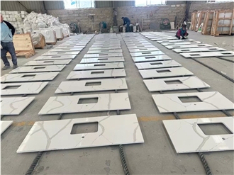 Good Quality White Quartz Artificial Stone Bath Countertops