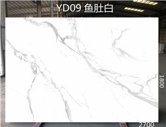 High Quality Calacatta White Marble Artificial Stone Slabs