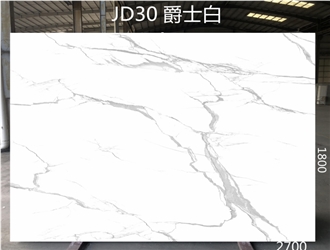Hot Sale Pure White Volakas Quartz, Engineered Stone Artificial Stone Slabs