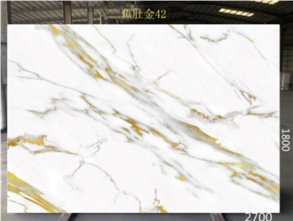 Wholesale Calacatta Gold Marble Quartz Artificial Stone Slabs