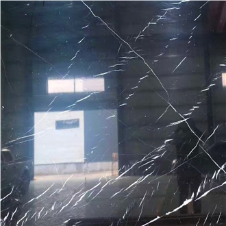 China  Marquina Black Marble Slab Tiles