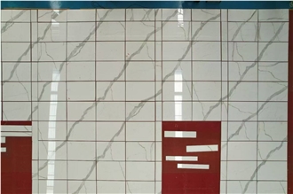 Hot Sale Cheap Carrara Crystal White Tiles For Indoor Design