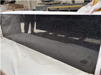 Polished Black Galaxy Granite Slabs