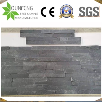 China 10*36CM Eco-Friendly Black Split Slate Z Veneer