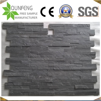China 10*36CM Natural Black Split Slate Z Stone Veneer