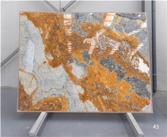 Onyx Ocean Blue Slabs, 2 Cm, Bookmatched