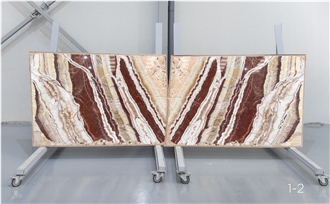 Red Esmeralda Onyx Slabs 2 Cm