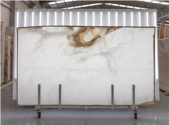 White Onyx Slabs, 2 Cm