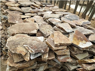 Rust Slate Landscaping Stone Wall, Flagstone Walling
