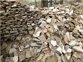 Rust Slate Landscaping Stone Wall, Flagstone Walling