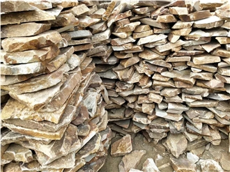 Rust Slate Landscaping Stone Wall, Flagstone Walling