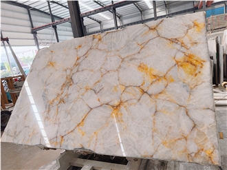 Backlit Cristallo Quartzite Slabs