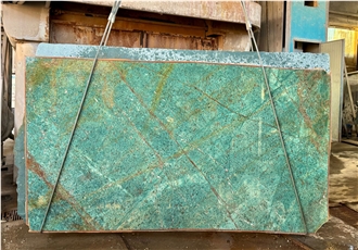 Turquoise Blue Green Tiffany Crystal Granite Slabs