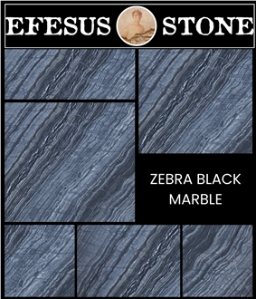 Silver Wave Black  Marble Slabs