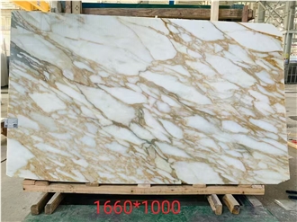 Calacatta Oro Extra Vagli Slabs Tiles Stone Wall Decoration