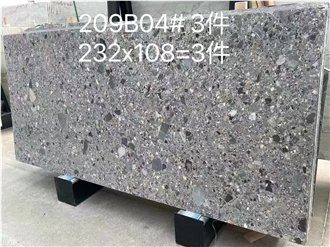 Gray Conglomerate Slabs Hotel Wall Decoration Tile