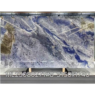 Polished Azul Bahia Granite Slabs